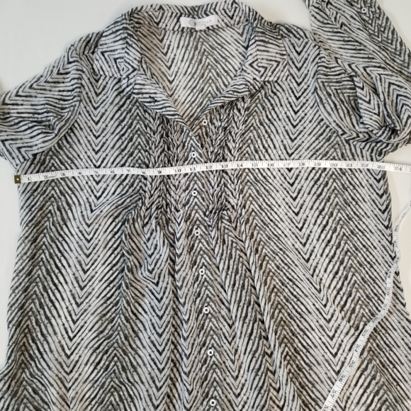 Cristina B Chevron Print Long Sleeve Blouse - Picture 5 of 8